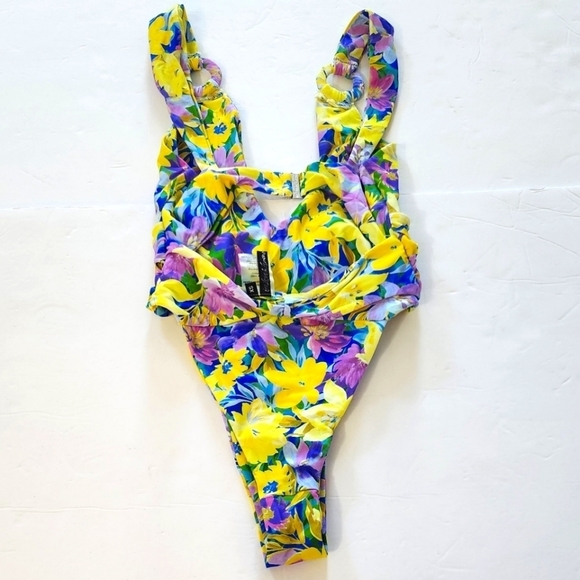 New!‎ For Love and Lemons Daffodil One Piece swimsuit - Picture 12 of 16